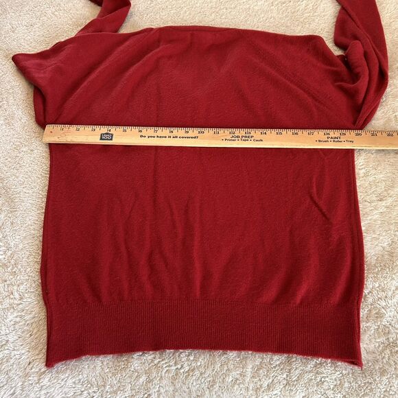 Vintage V-Neck Sweater Small Red Long Sleeve Knit Orlon Acrylic USA Par Four - Picture 7 of 9